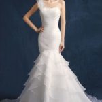 50 One Shoulder Bridal Dresses Ideas 33