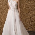 50 One Shoulder Bridal Dresses Ideas 37
