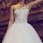 50 One Shoulder Bridal Dresses Ideas 41