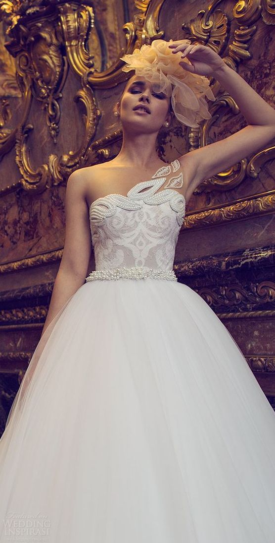 50 One Shoulder Bridal Dresses Ideas 41