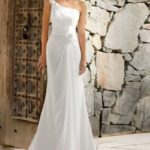 50 One Shoulder Bridal Dresses Ideas 43