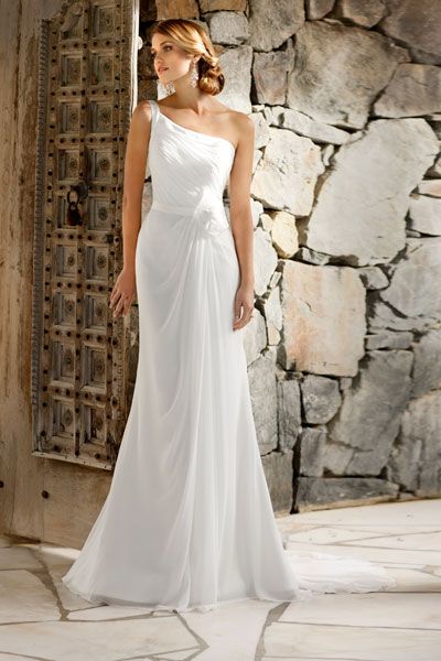 50 One Shoulder Bridal Dresses Ideas 43