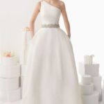50 One Shoulder Bridal Dresses Ideas 44