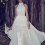 50 Simple Glam Victorian Neck Style Bridal Dresses Ideas 12