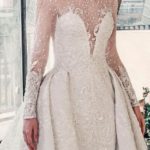 50 Simple Glam Victorian Neck Style Bridal Dresses Ideas 16