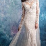 50 Simple Glam Victorian Neck Style Bridal Dresses Ideas 19