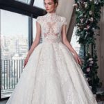 50 Simple Glam Victorian Neck Style Bridal Dresses Ideas 2