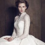 50 Simple Glam Victorian Neck Style Bridal Dresses Ideas 24