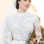 50 Simple Glam Victorian Neck Style Bridal Dresses Ideas 30
