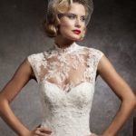 50 Simple Glam Victorian Neck Style Bridal Dresses Ideas 48