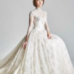 50 Simple Glam Victorian Neck Style Bridal Dresses Ideas 5