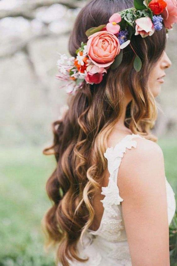 50 Natural Loose Hairstyle Looks for Brides Ideas 50