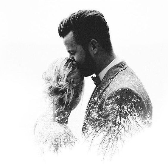 50 Romantic Wedding Double Exposure Photos Ideas 1
