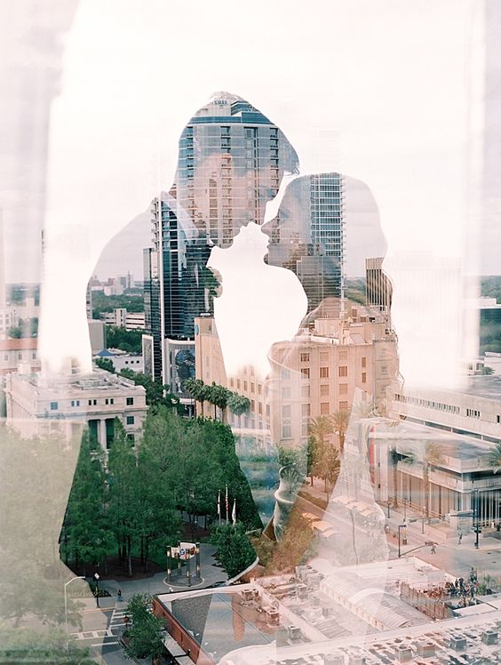 50 Romantic Wedding Double Exposure Photos Ideas 26