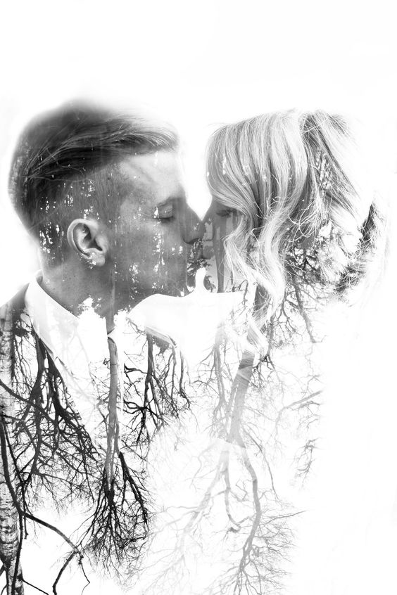 50 Romantic Wedding Double Exposure Photos Ideas 27