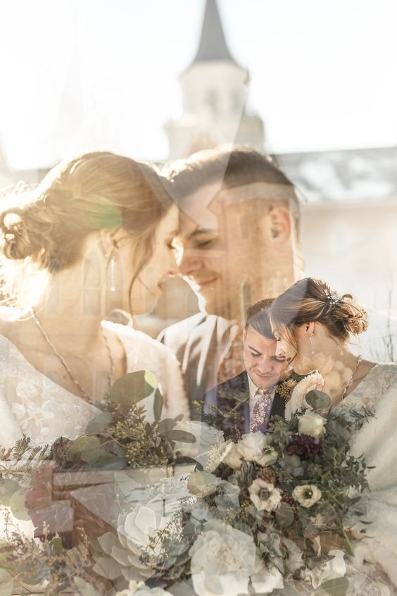 50 Romantic Wedding Double Exposure Photos Ideas 36