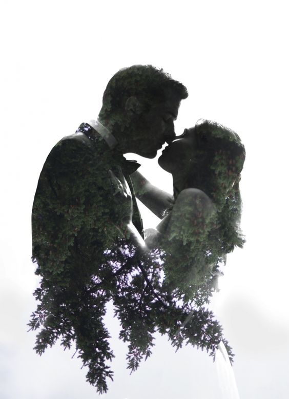 50 Romantic Wedding Double Exposure Photos Ideas 47