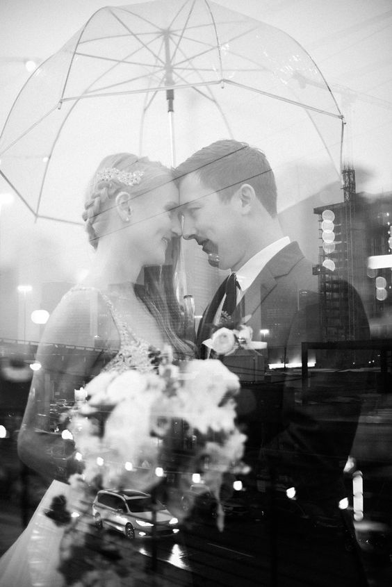 50 Romantic Wedding Double Exposure Photos Ideas 54