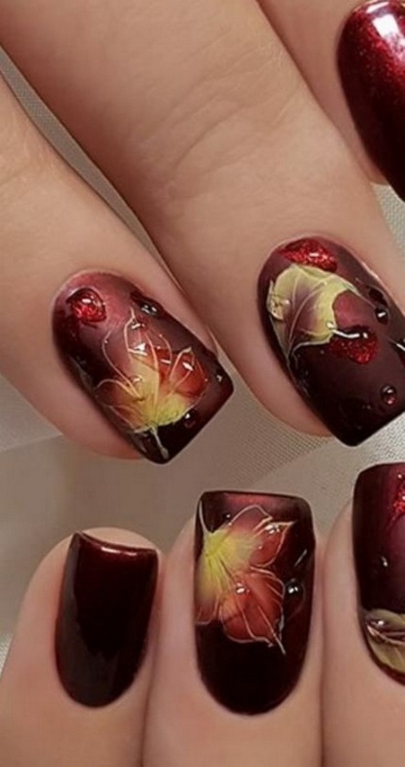20 Adorable Fall Nail Art Ideas 02