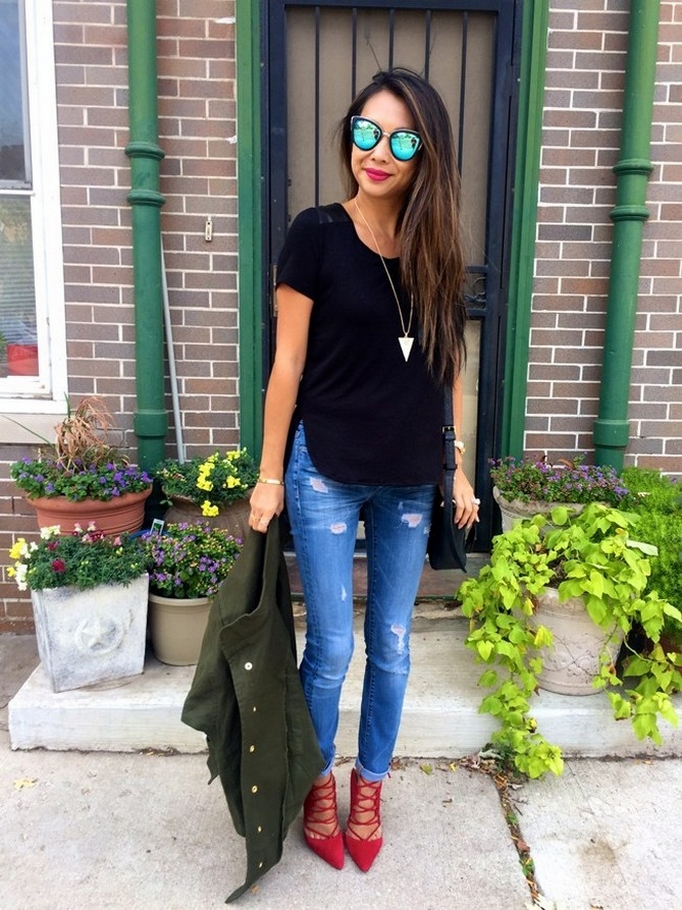 50+ Modern Look Jeans and Red Shoes Outfit Ideas – Style Female