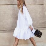 80 Stylish and Comfy Dress and Sneakers Outfit Look 75