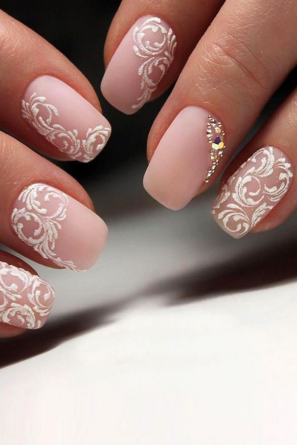 80 The Most Elegant Wedding Nail Art 27