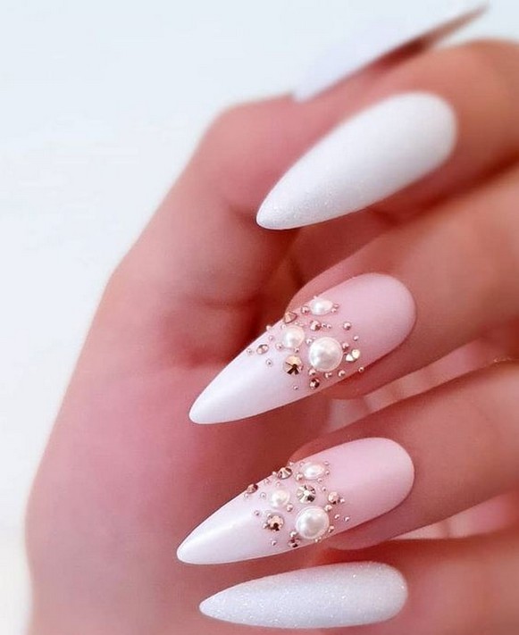 80 The Most Elegant Wedding Nail Art 28