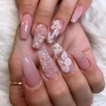 50 Acrylic Nails Ideas with Glitter Which You Love 06