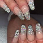 50 Acrylic Nails Ideas with Glitter Which You Love 27
