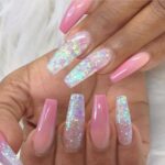 50 Acrylic Nails Ideas with Glitter Which You Love 29