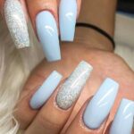 50 Acrylic Nails Ideas with Glitter Which You Love 42