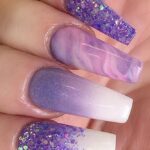 50 Acrylic Nails Ideas with Glitter Which You Love 44