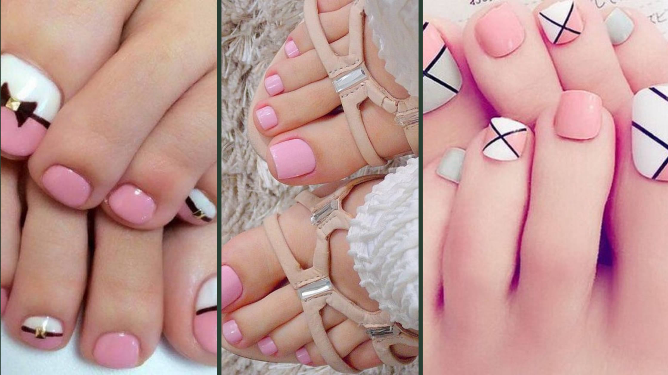 50 Ideas lovely Pink Toe Nail Art for Valentines Day