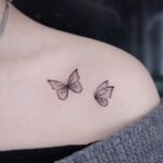 30 Ideas Butterflies Tattoo Designs for Women 14