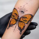 30 Ideas Butterflies Tattoo Designs for Women 17