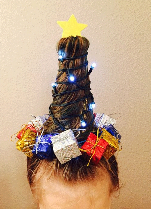35 Creative Hairstyles for Christmas Party Ideas 01