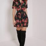 40 Elegant Short Dress With High Boots Ideas 04