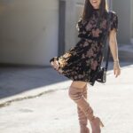40 Elegant Short Dress With High Boots Ideas 11
