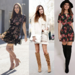40 Elegant Short Dress With High Boots Ideas