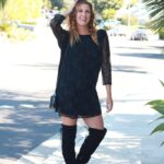 40 Elegant Short Dress With High Boots Ideas 19
