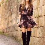 40 Elegant Short Dress With High Boots Ideas 27