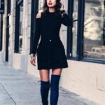 40 Elegant Short Dress With High Boots Ideas 28