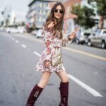 40 Elegant Short Dress With High Boots Ideas 34