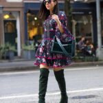40 Elegant Short Dress With High Boots Ideas 41