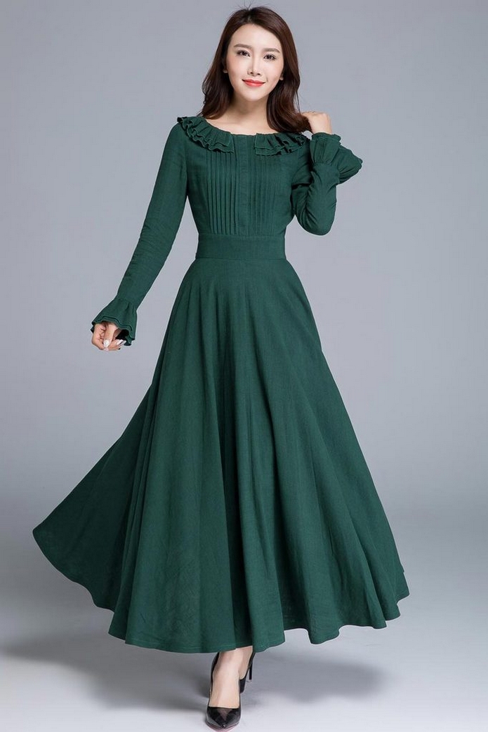 50 Elegant Wedding Guest Long Dresses Ideas With Long Sleeves 07