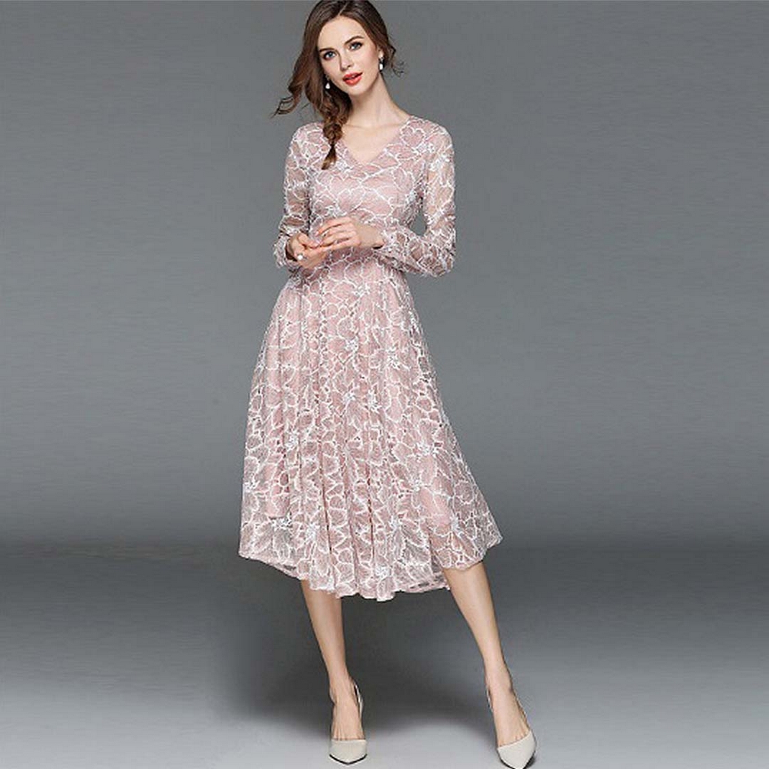 50 Elegant Wedding Guest Long Dresses Ideas With Long Sleeves 41
