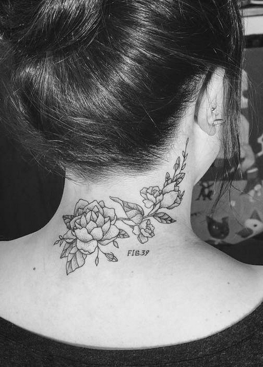 50 Stunning Neck Tattoos For Women Ideas 16