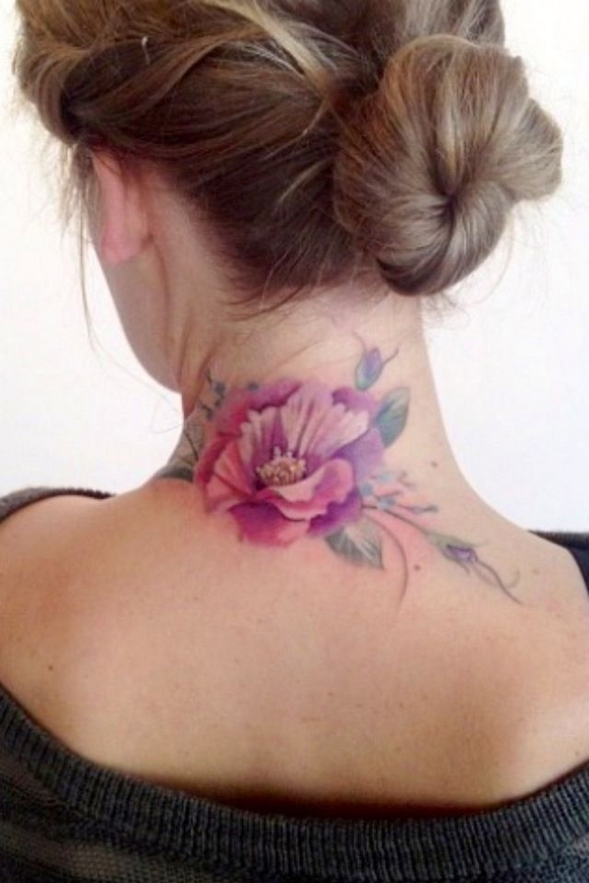50 Stunning Neck Tattoos For Women Ideas 23