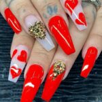 50 Gorgeous Valentine Acrylic Nail Ideas 14