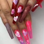 50 Gorgeous Valentine Acrylic Nail Ideas 15